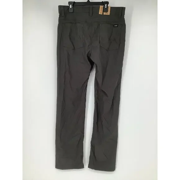 PrAna Men's 38x32 Gray Brion Pants II Stretch Zion Straight Outdoor Hiking K7-5